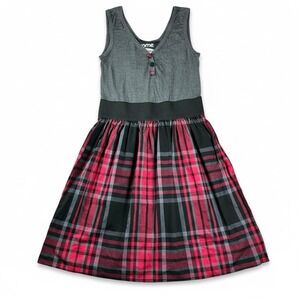 Texas Tech Womens Plaid Dress Small Multi-Colored Sleeveless Casual Skater  New